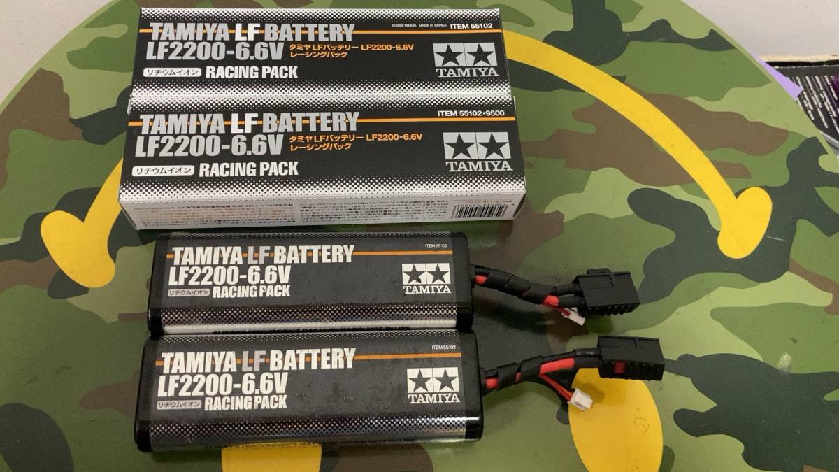 TAMIYA LFバッテリー LF2200-6.6V 新品2本セット 送料無料！ タミヤ リフェバッテリーLF2200 LFバッテリー 中古 2本