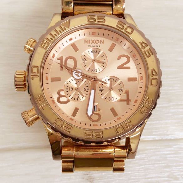 45☆ 箱付き NIXON THE 42-20 CHRONO ニクソン クロノグラフ 腕時計