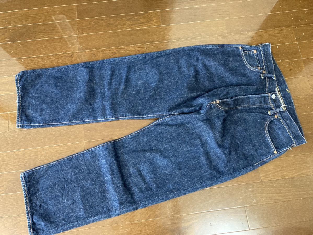 1円スタート 美品 エヴィス EVISU「2001 No2」赤カモメペイント 虎耳