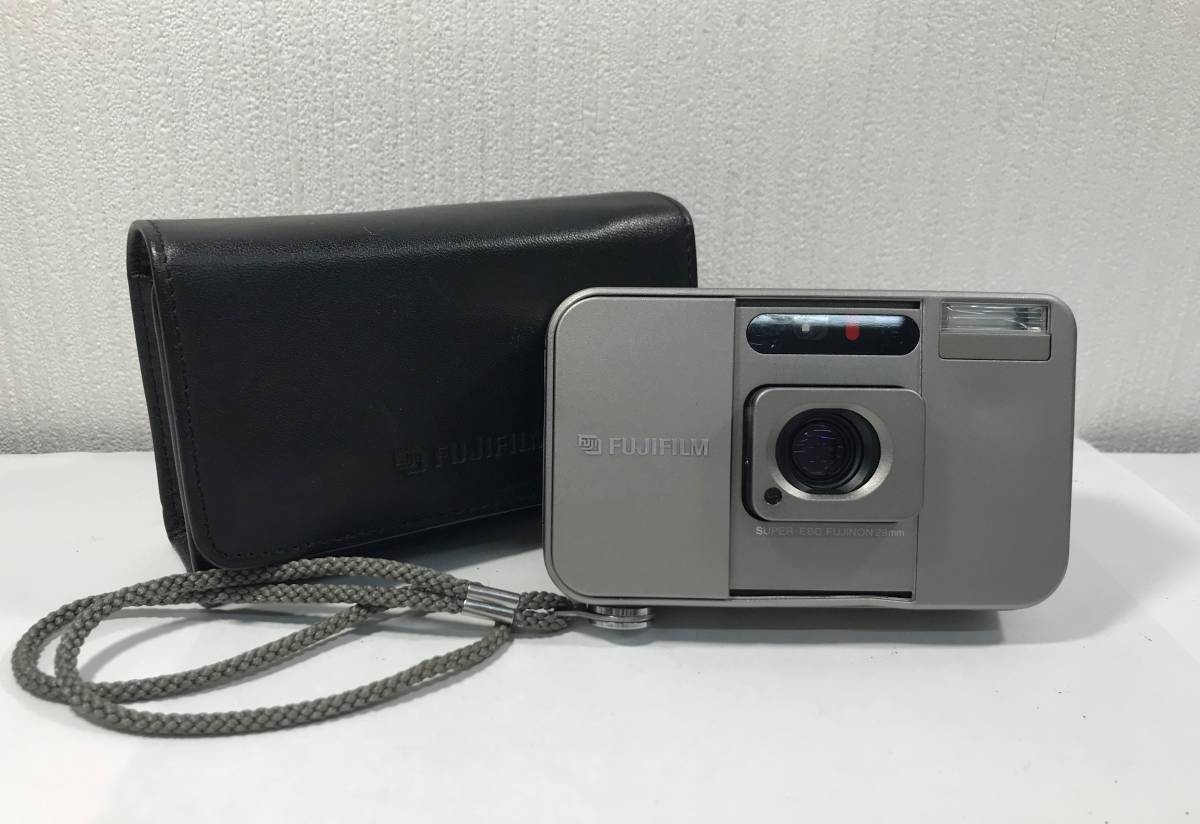 1000円～ FUJIFILM CARDIA mini TIARA フジフィルム カルディア ミニ ティアラ ケース ストラップ付 フィルムカメラ 現状品