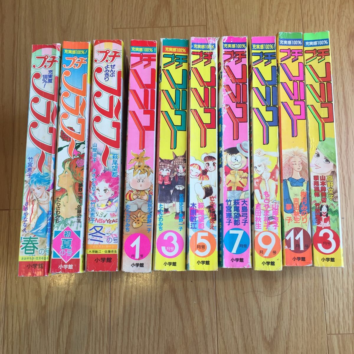 1981年(昭和56年)～プチフラワー10冊セット ※不揃い 高野文子 大島弓子 萩尾望都 ささやななえ 佐藤史生 山岸凉子 竹宮恵子 たらさわみち