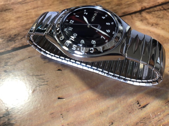 状態良好 レア swatch スウォッチ IRONY デイデイト ブラウン系 純正  