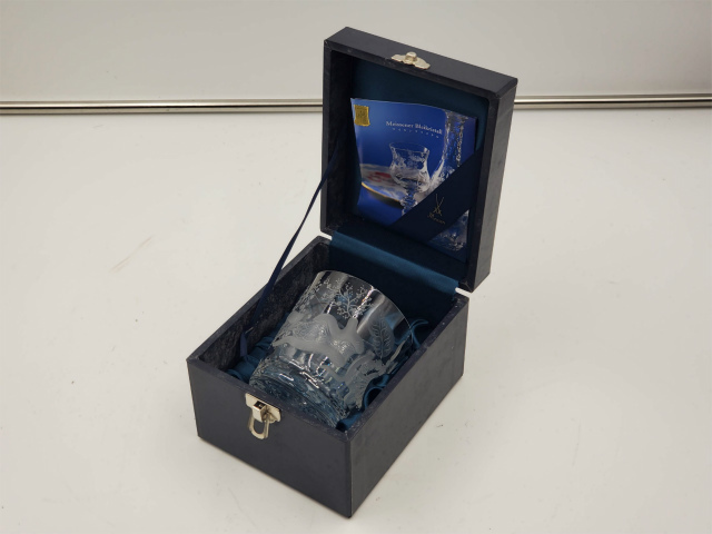 Meissen マイセン クリスタル ロックグラス ブルーオーキッド オールドファッション 現状