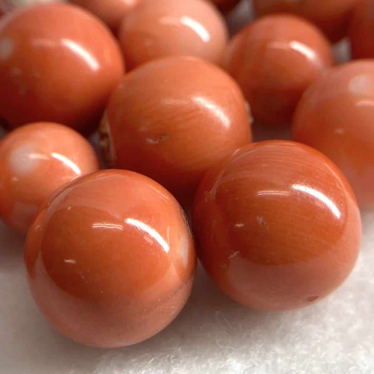 ■天然本珊瑚22点おまとめ20g■100ct 6.4-10.6mm ルース 裸石 宝石 ジュエリー jewelry coral コーラル サンゴ さんご 丸玉 丸珠 DG5 ②
