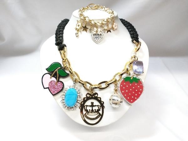 JUICY COUTURE CHOOSE JUICY チャーム ネックレス ブレスレッド 2点 