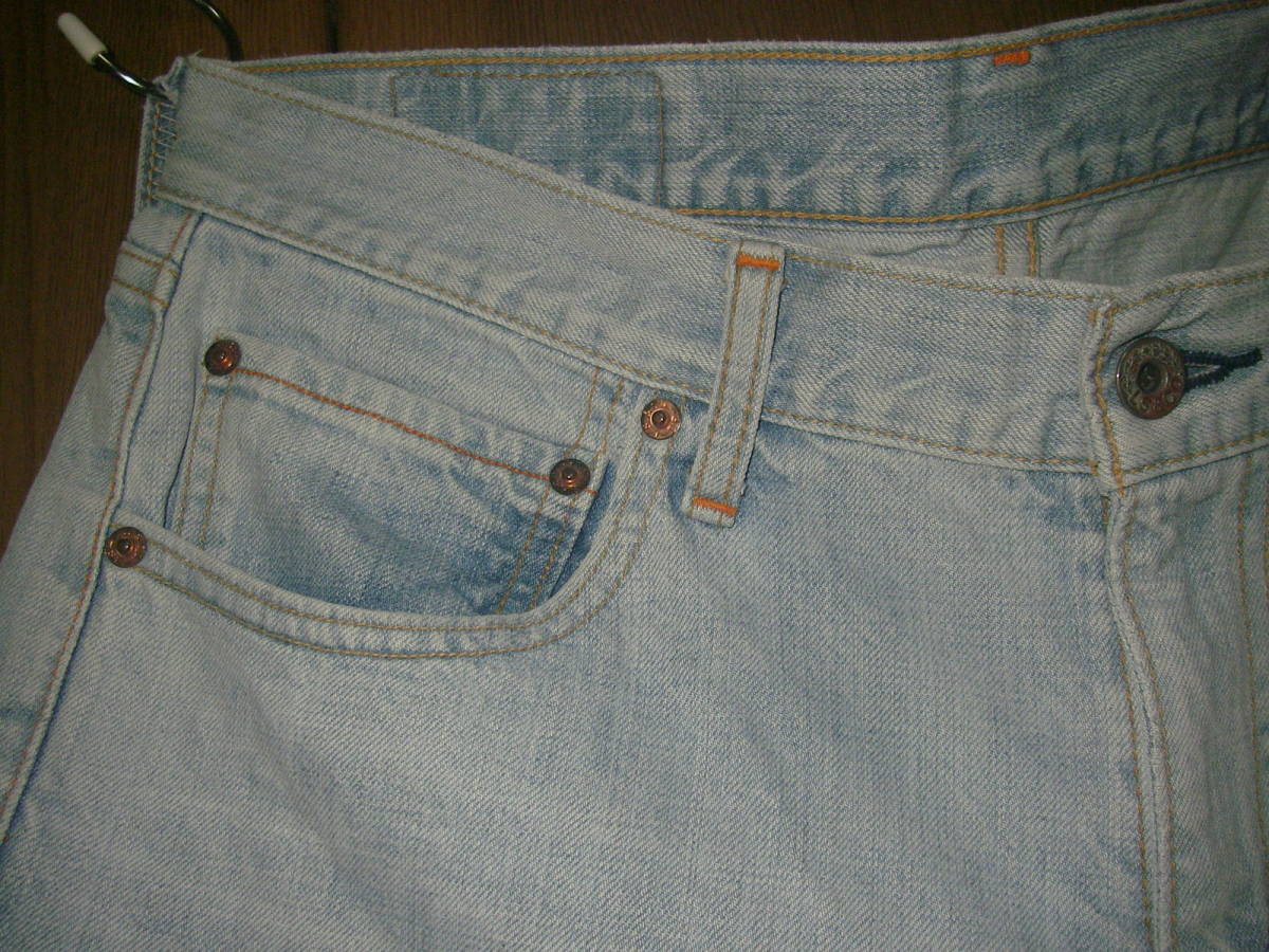 Levis リーバイス 554 薄い色 USED加工 デニム ショートパンツ ハーフ 