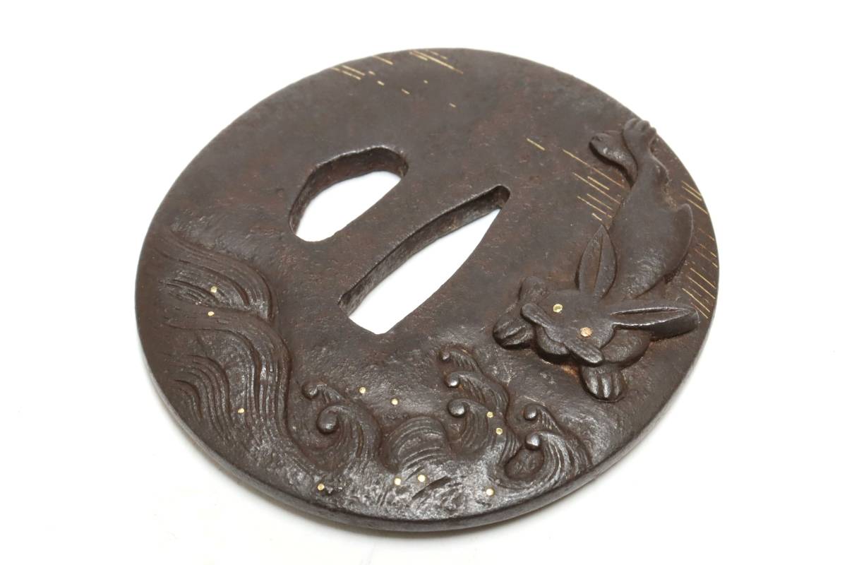 鉄地 鍔 無銘 刀部 うさぎの中古品・新品・未使用 鉄 日本刀