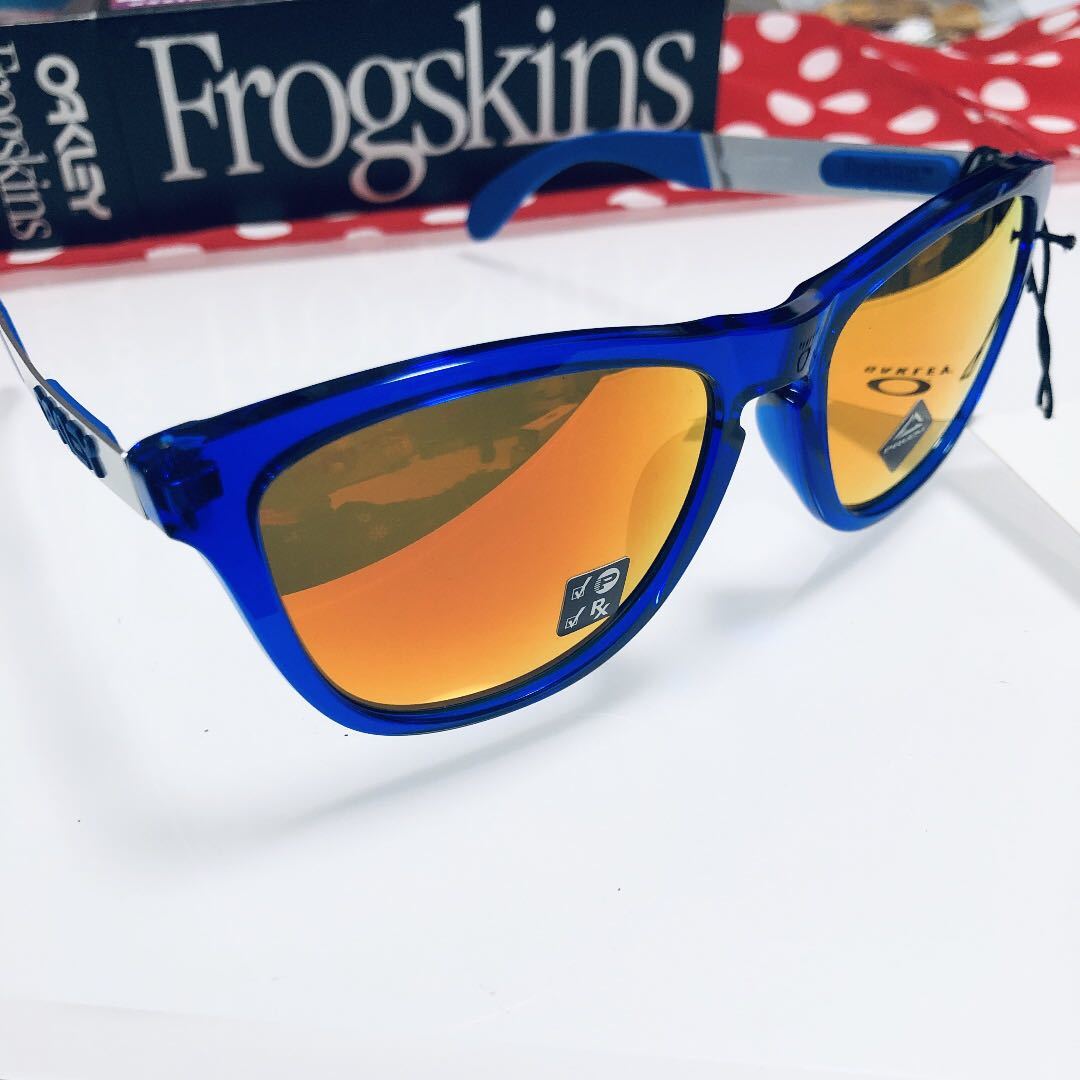 【グロッキー】Oakley サングラス オレンジ/青 ◇偏光 オークリー OAKLEY フロッグスキン ミックス サングラス