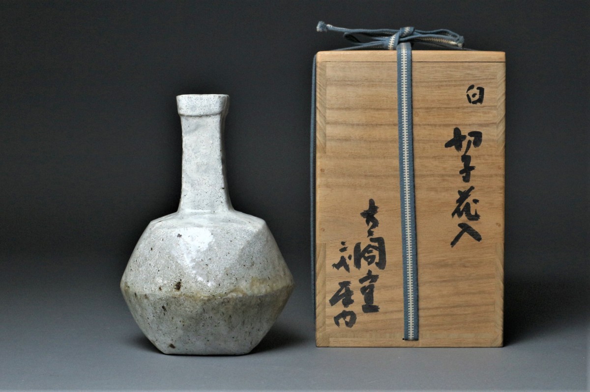京都平安 稲葉七宝壺 花瓶 共箱 茶道具 華道具 花入 陶磁器 【公式