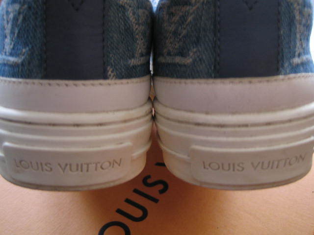 【LOUIS VUITTON】 ステラーライン デニム スニーカー 35 1/2 □ルイ・ヴィトン ステラーラインスニーカー ブルーデニム シューズ靴