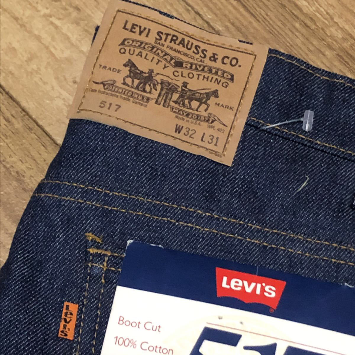 デッドストック 80s Levis 517 ブーツカット オレンジタブ リーバイス