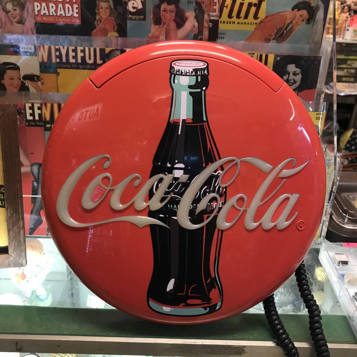SALE!! ヴィンテージ☆コカコーラ ディスクフォン☆企業物、電話 