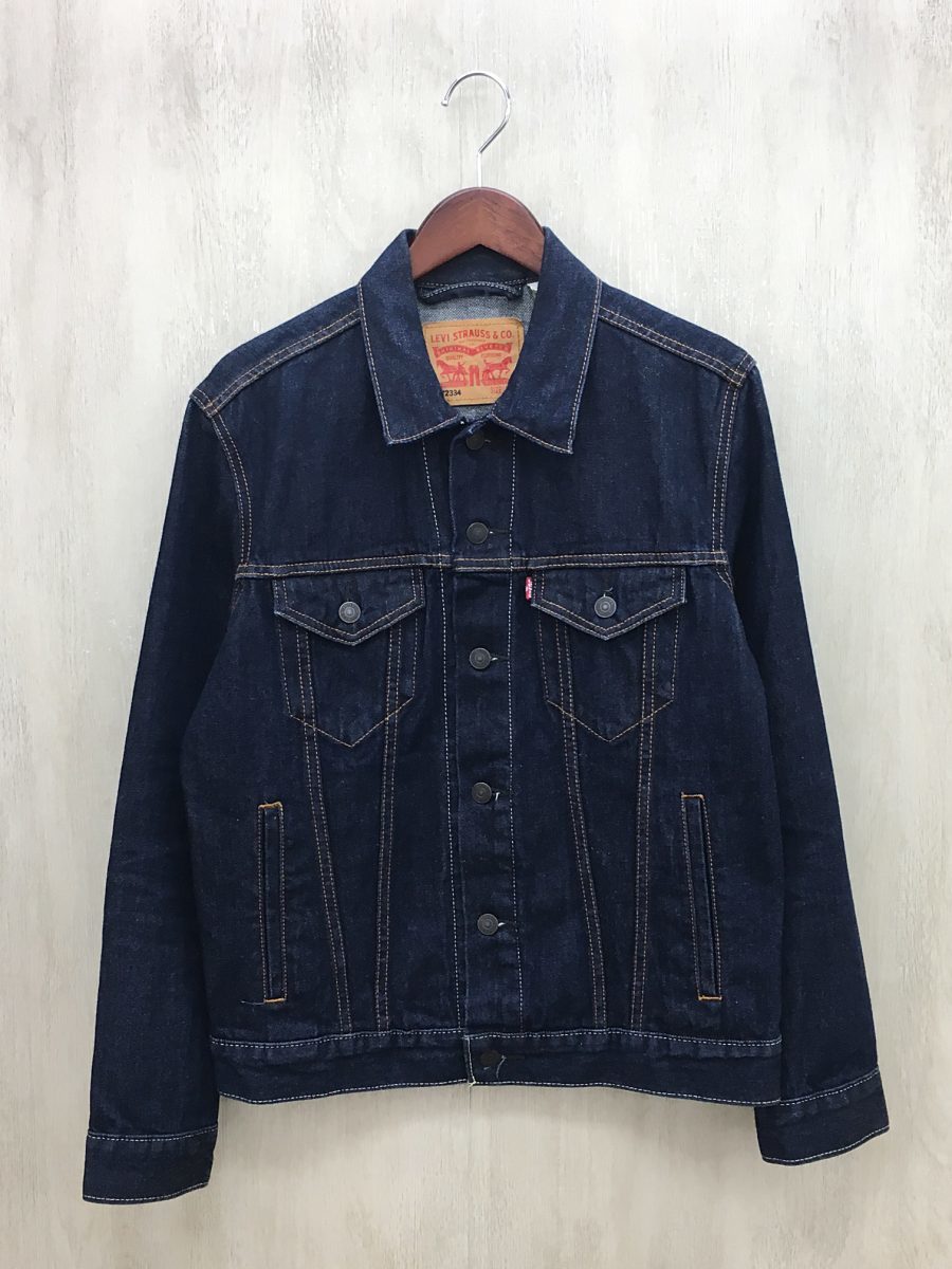 Levi’s◆Gジャン/S/コットン/インディゴ/濃紺/ボタン裏刻印3937/デニムジャケット/トラッカー/