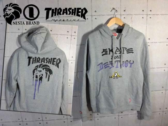 NESTA BRANDネスタブランド x THRASHERスラッシャー/コラボ スウェット 