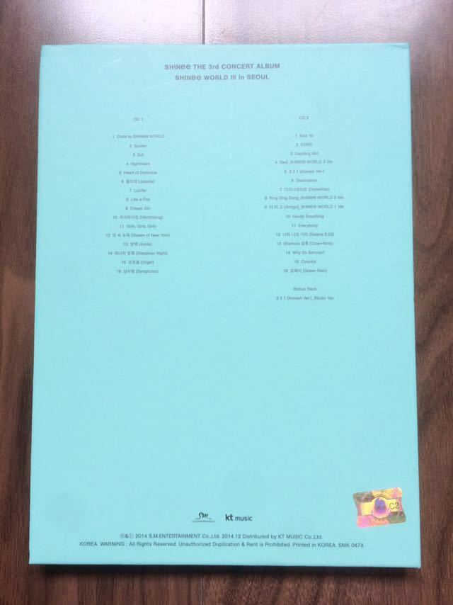 SHINee WORLD III in SEOUL 2014 The 3rd Concert Album 韓国盤 CD