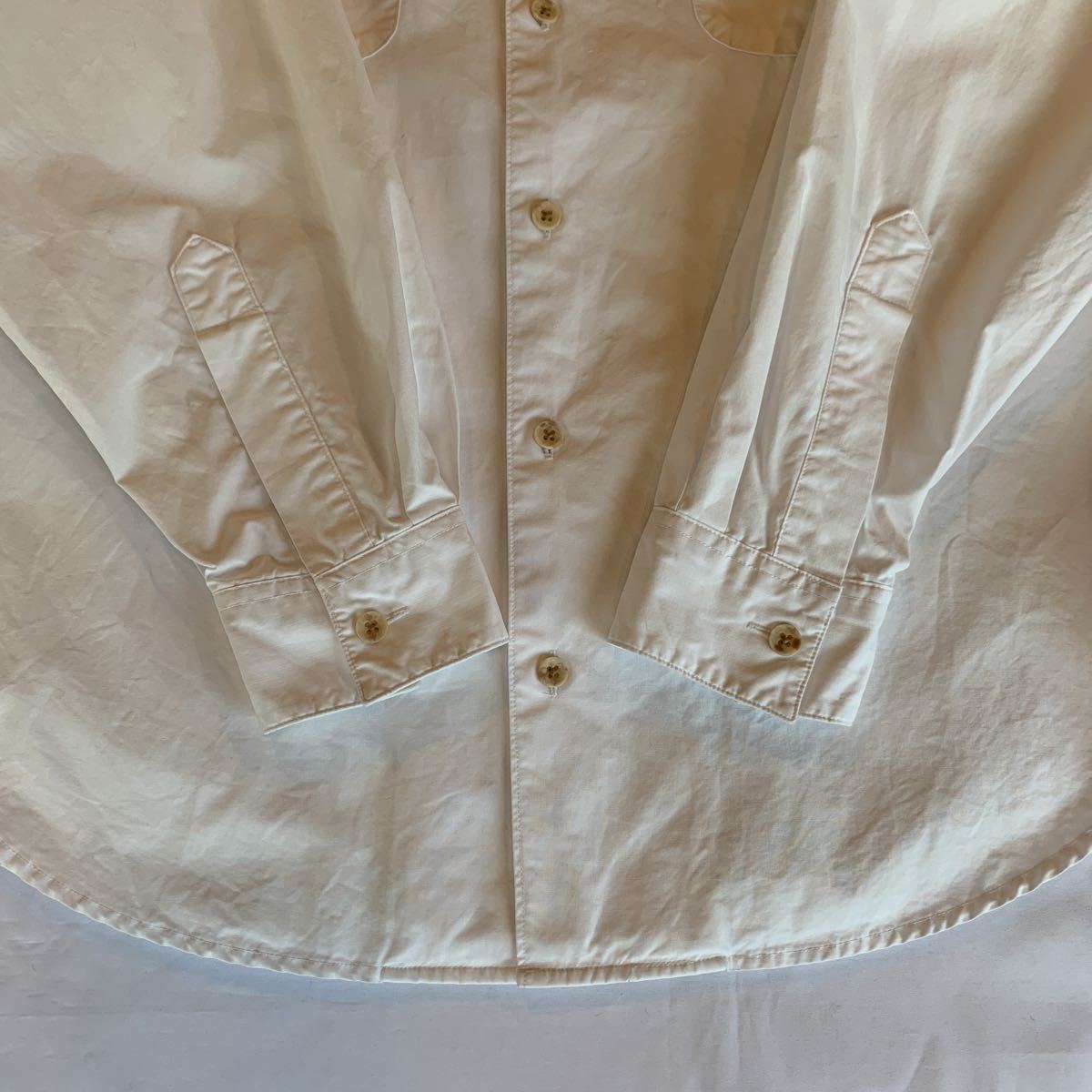 80s BANANA REPUBLIC WHITE OPEN COLLAR SHIRT ヴィンテージ ビンテージ バナナリパブリック 開襟 白シャツ オープンカラーシャツ 70s 80s Republic Banana T-SHIRT MEN メンズM相当&frasl;eaa655816