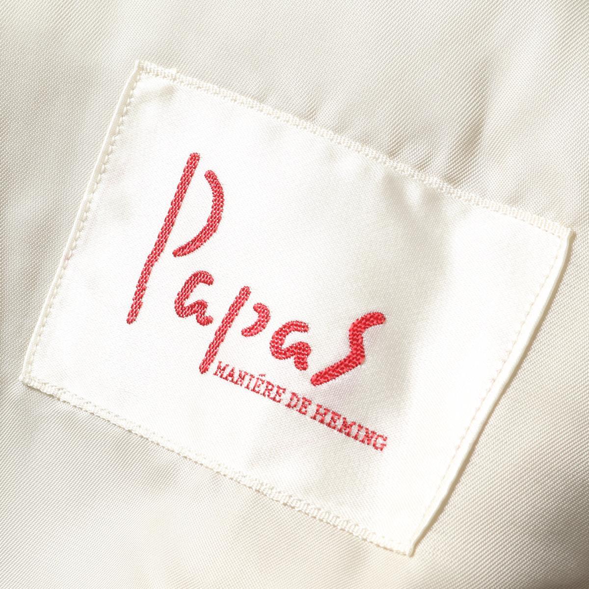美品 Papas パパス スーツ リネン セットアップ ナチュラル L ビジネス フォーマル ドレス パパス スーツ Papas Lサイズ相当リネン100％テーラード Papasパパス ぼく