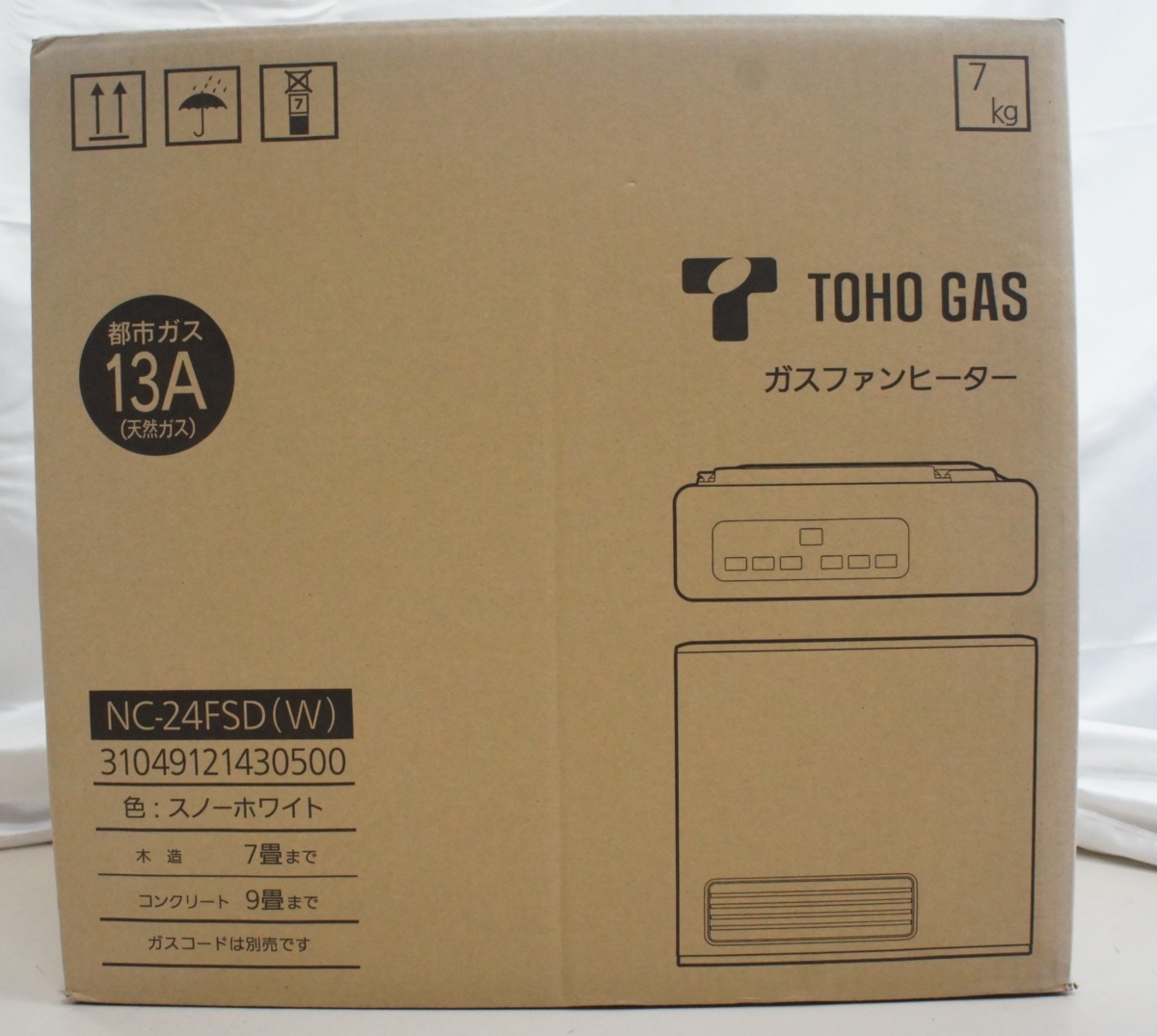 202□【未開封】④TOHO GAS 東邦ガス ガスファンヒーター NC-24FSD(W