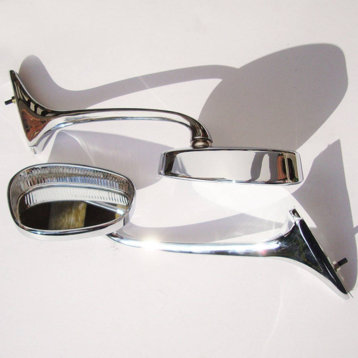 新品 VW 空冷 ビートル ALBERT アルバートタイプ スワンネックミラー 