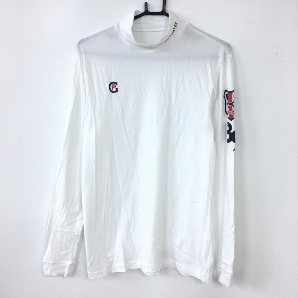 PEARLY GATES パーリーゲイツ 長袖ハイネックシャツ 白×黒 2019年 袖