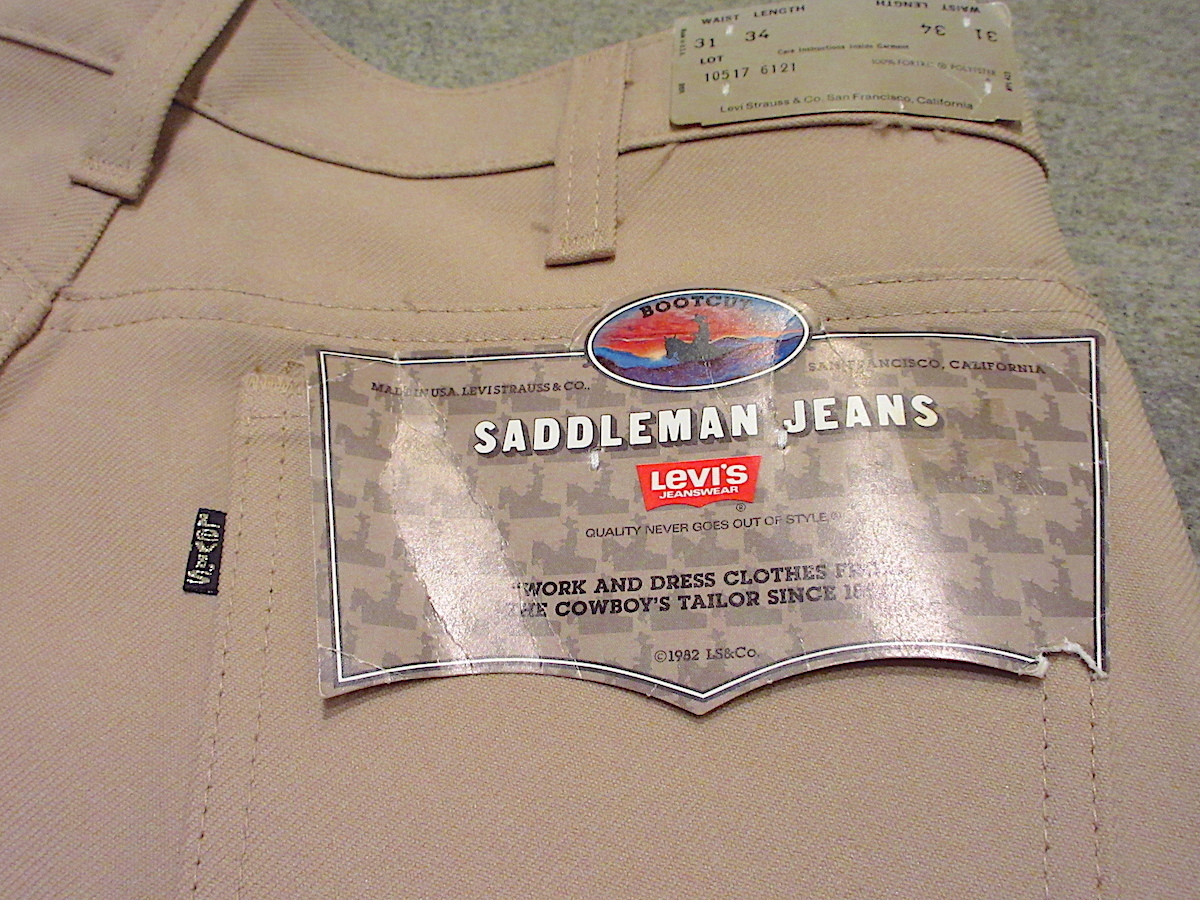 ビンテージ80's○DEADSTOCK Levi's 517ベージュ表記W31 L34○211028r2