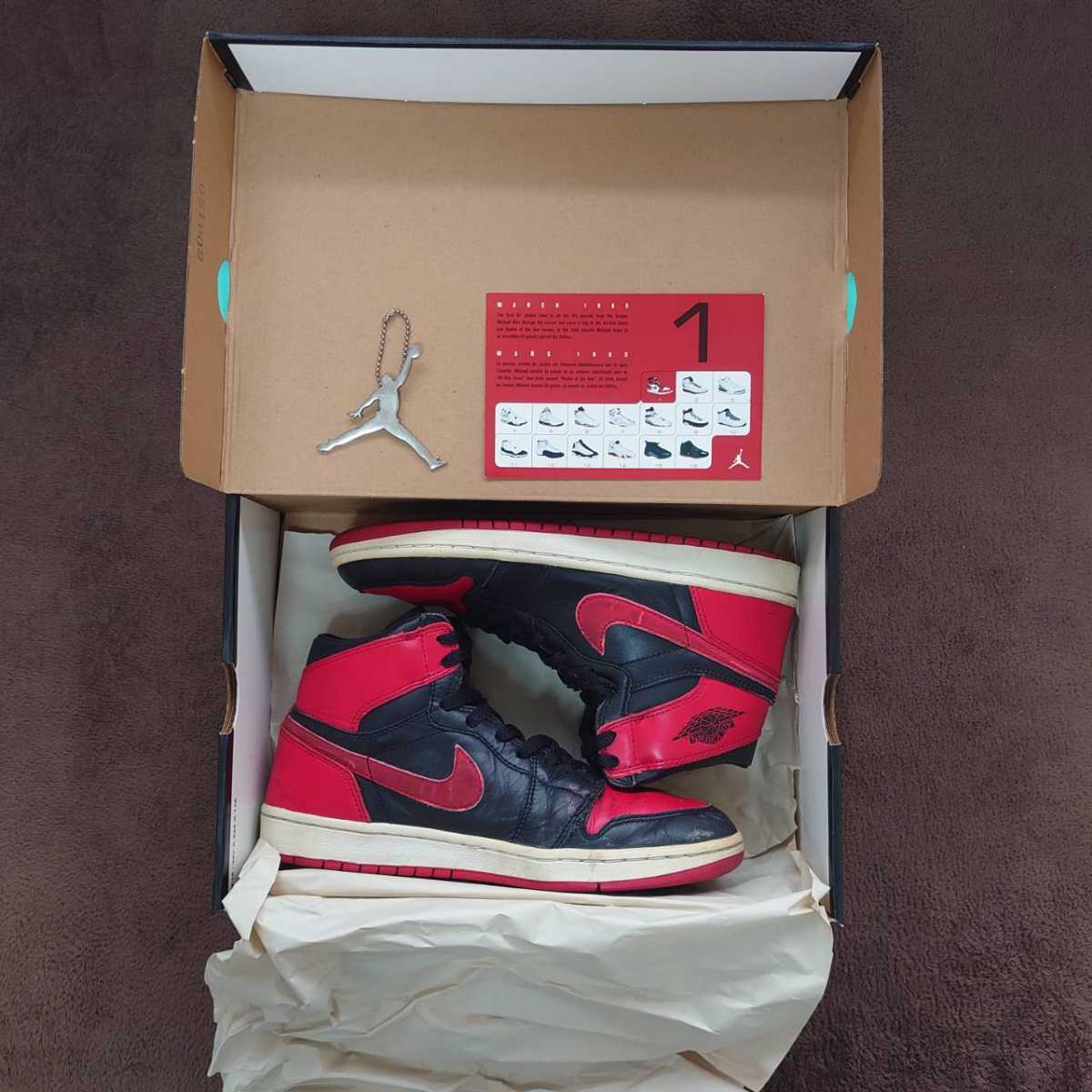 NIKE AIR JORDAN 1 RETRO 27.0cm 黒×赤 2001年復刻 136066-061 ナイキ 