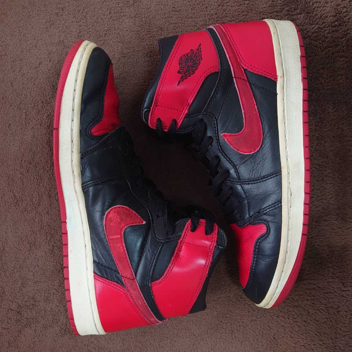 NIKE AIR JORDAN 1 RETRO 27.0cm 黒×赤 2001年復刻 136066-061 ナイキ 