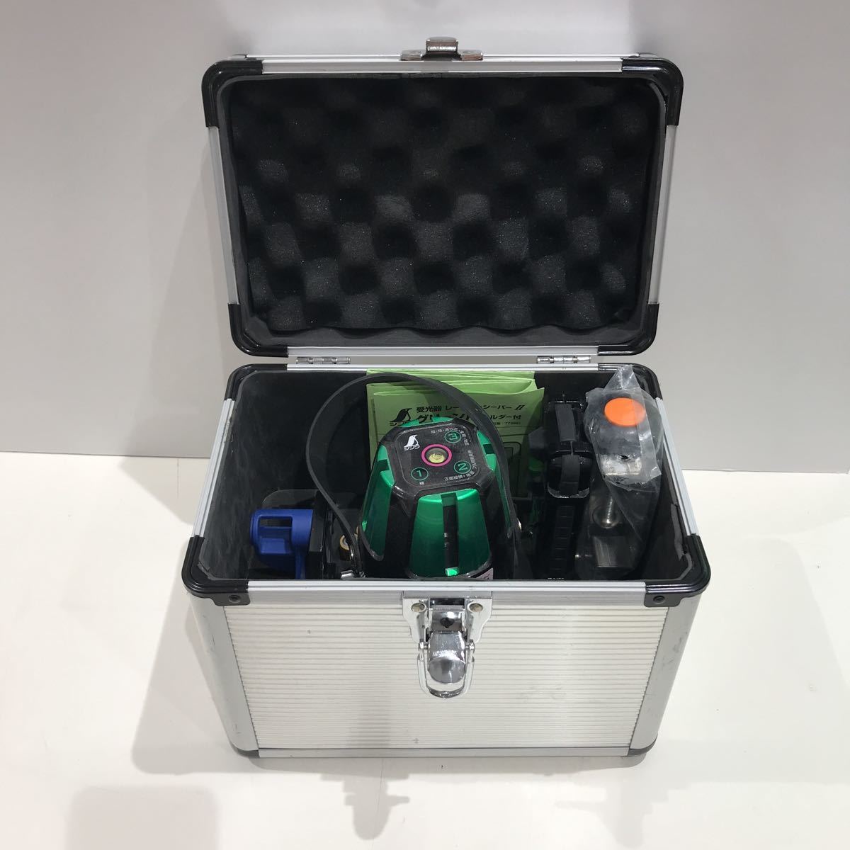 D170 1円～ シンワ レーザー 墨出し器 LASER ROBO GREEN NEO 51 / 受光