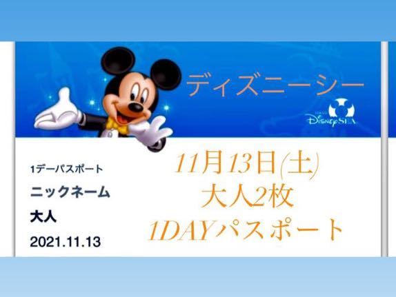 【11月13日 土曜日】大人 2枚 ディズニーシー eチケット