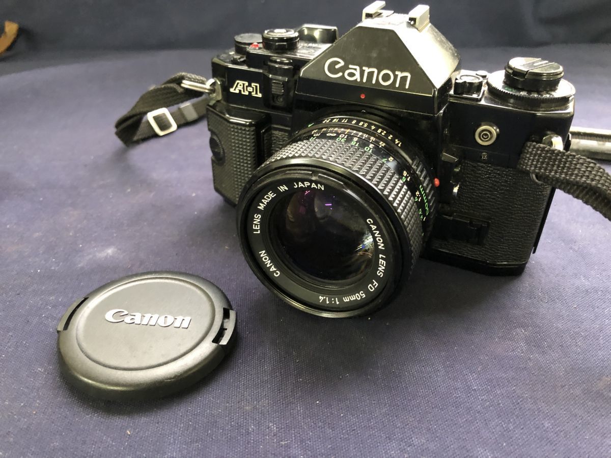 o-KB-001862 Canon キャノン A-1 CANON LENS FD 50mm 1:1.4付き