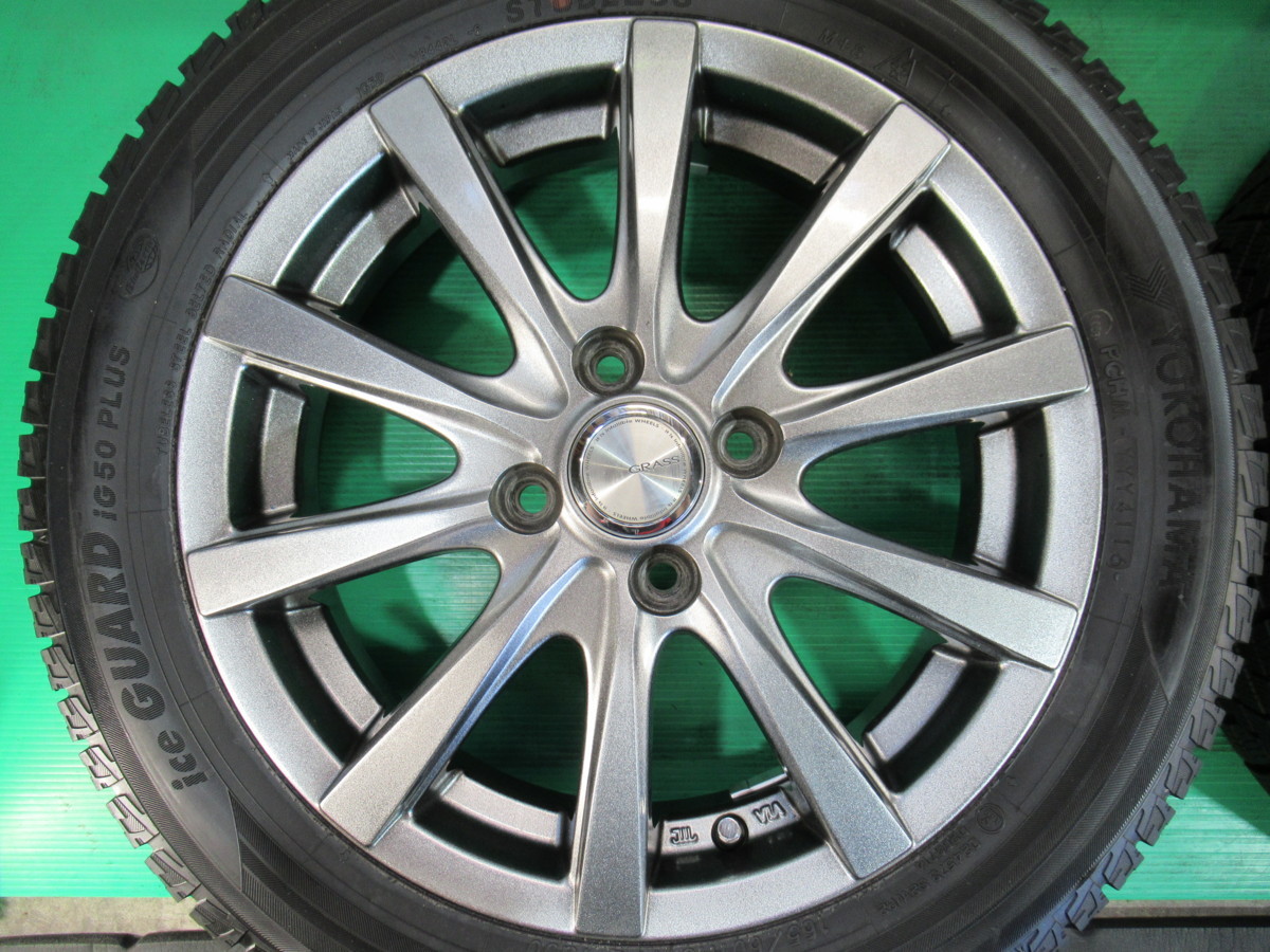 宮城発】165/60R15 15x4.5J 4穴 100 +45【ヨコハマ】中古ホイール
