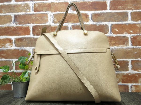 FURLA フルラ◇PIPER ハイパー◇レザー 本革◇2way ハンド バッグ 