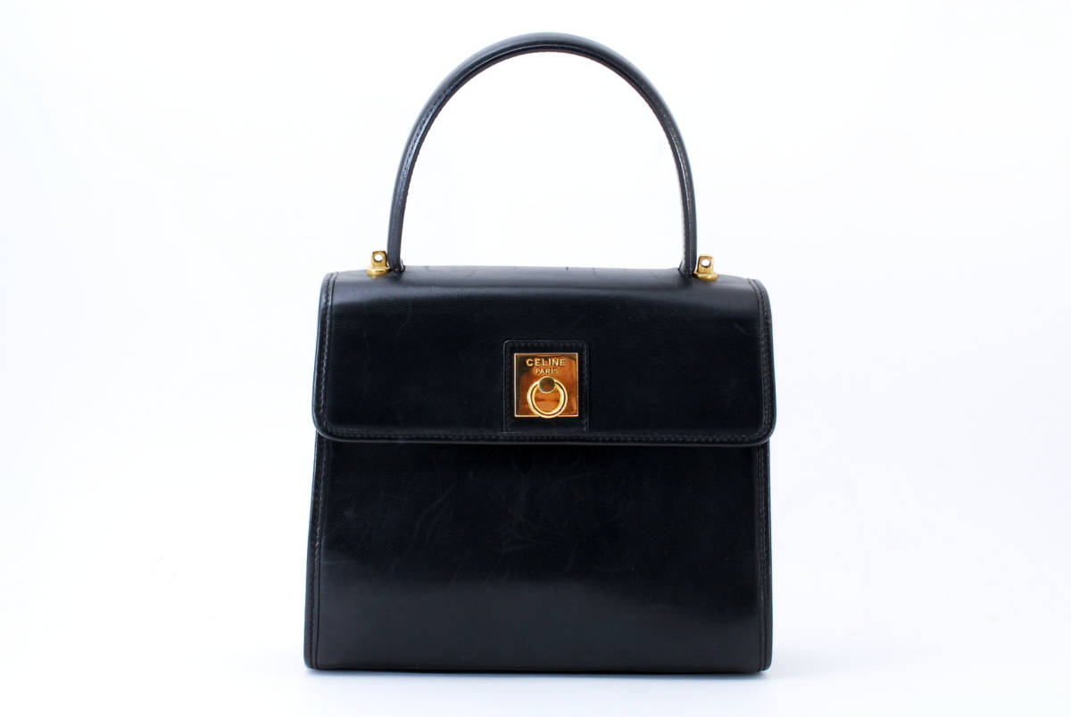 1円スタート】美品 ヴィンテージ CELINE セリーヌ カーフレザー 