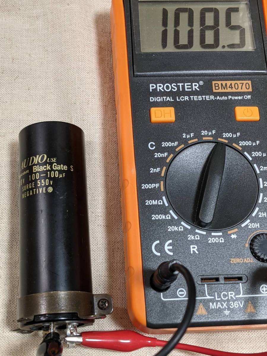 Rubycon Black Gate S 500V 100 - 100uF 中古良品② 500V Capacitor Rubycon Amp Tested Design