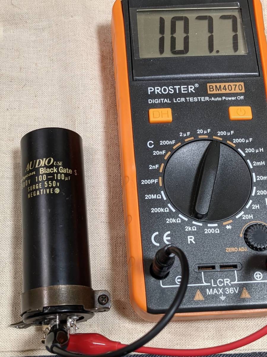 Rubycon Black Gate S 500V 100 - 100uF 中古良品② 500V Capacitor Rubycon Amp Tested Design