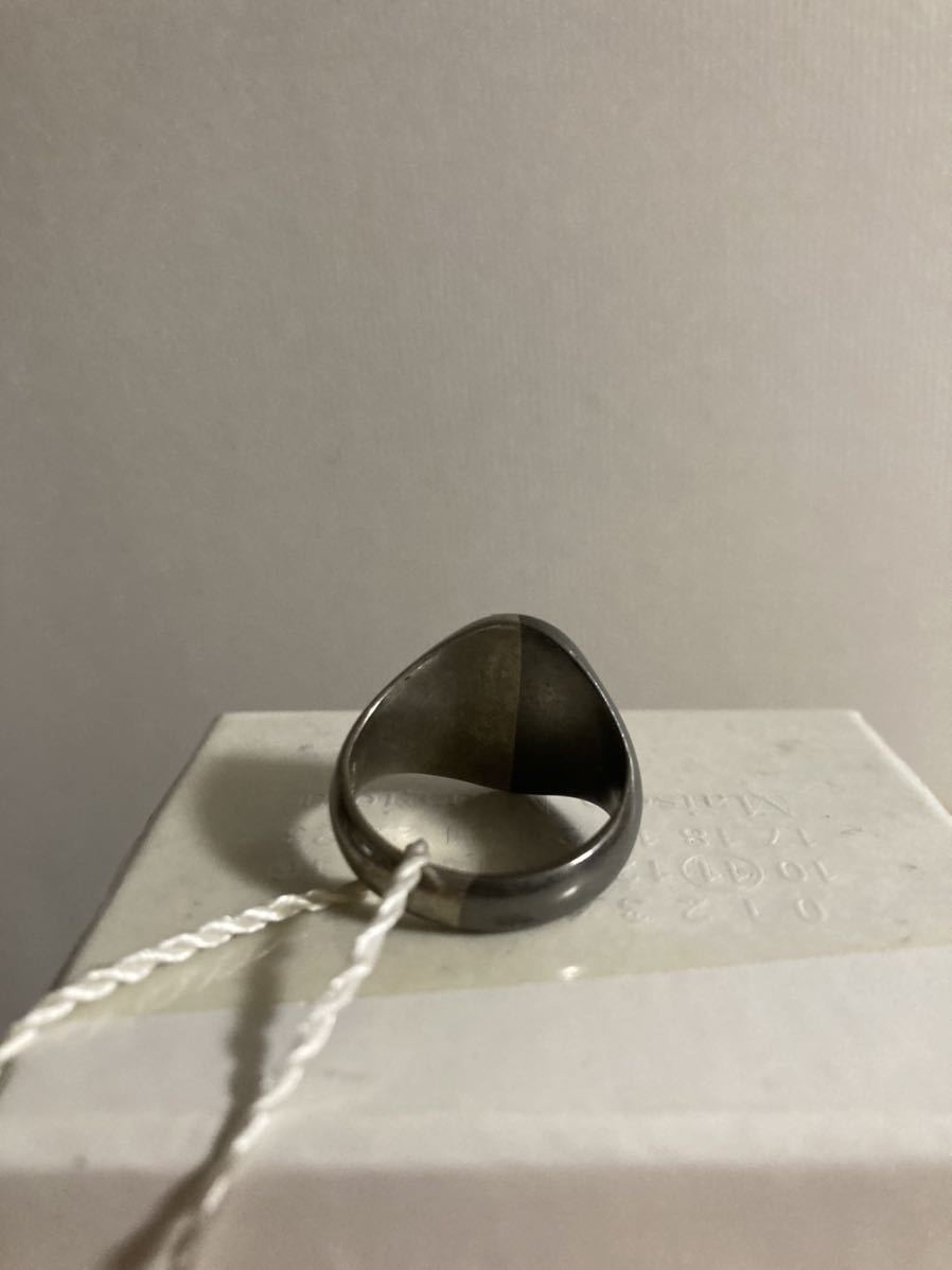 Maison Margiela ブラック×シルバー リング 定価5.9万】新品 MAISON MARGIELA メゾンマルジェラ 11▽ シグネット