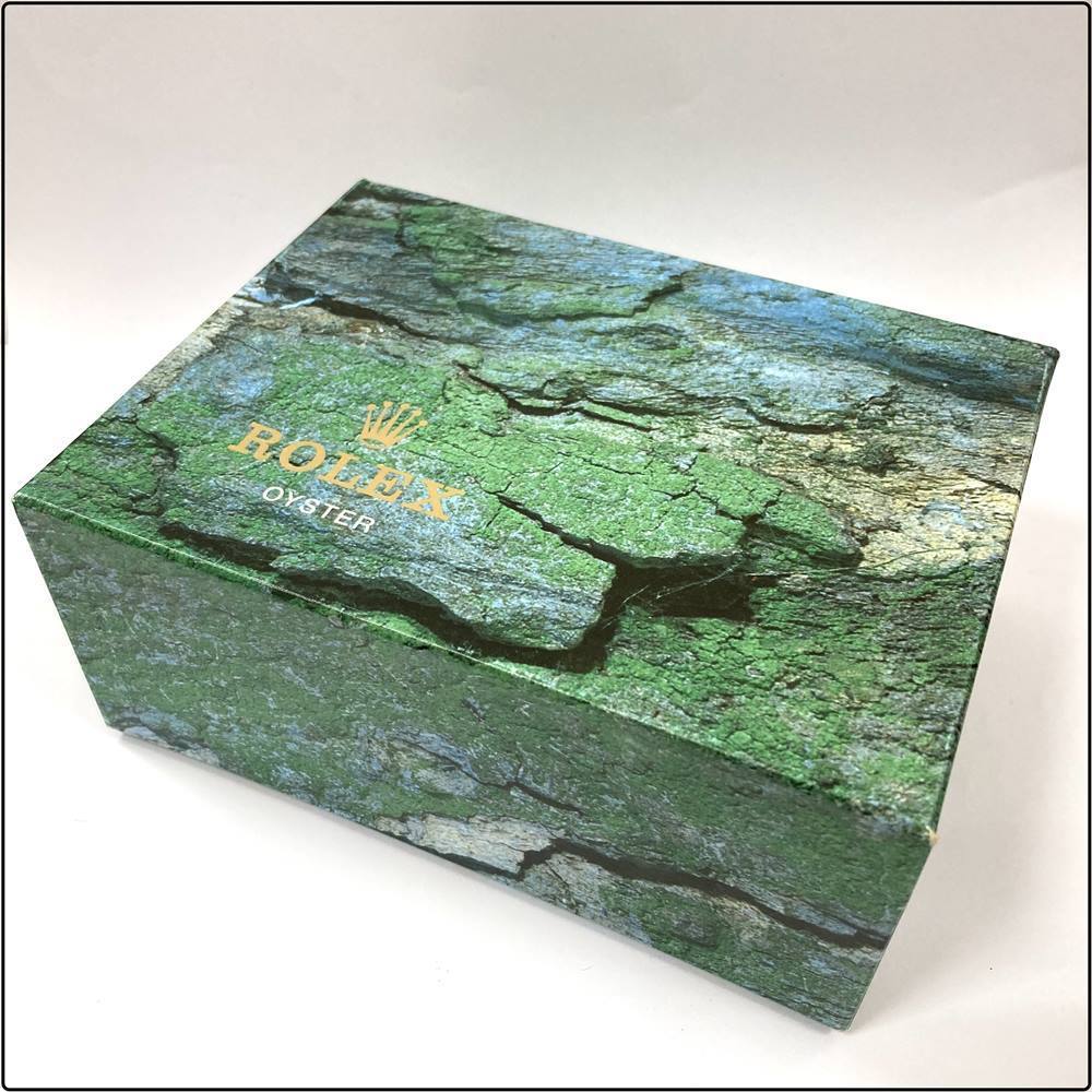 DM】1円～ ROLEX ケース グリーン カードケース ストラップ 冊子付