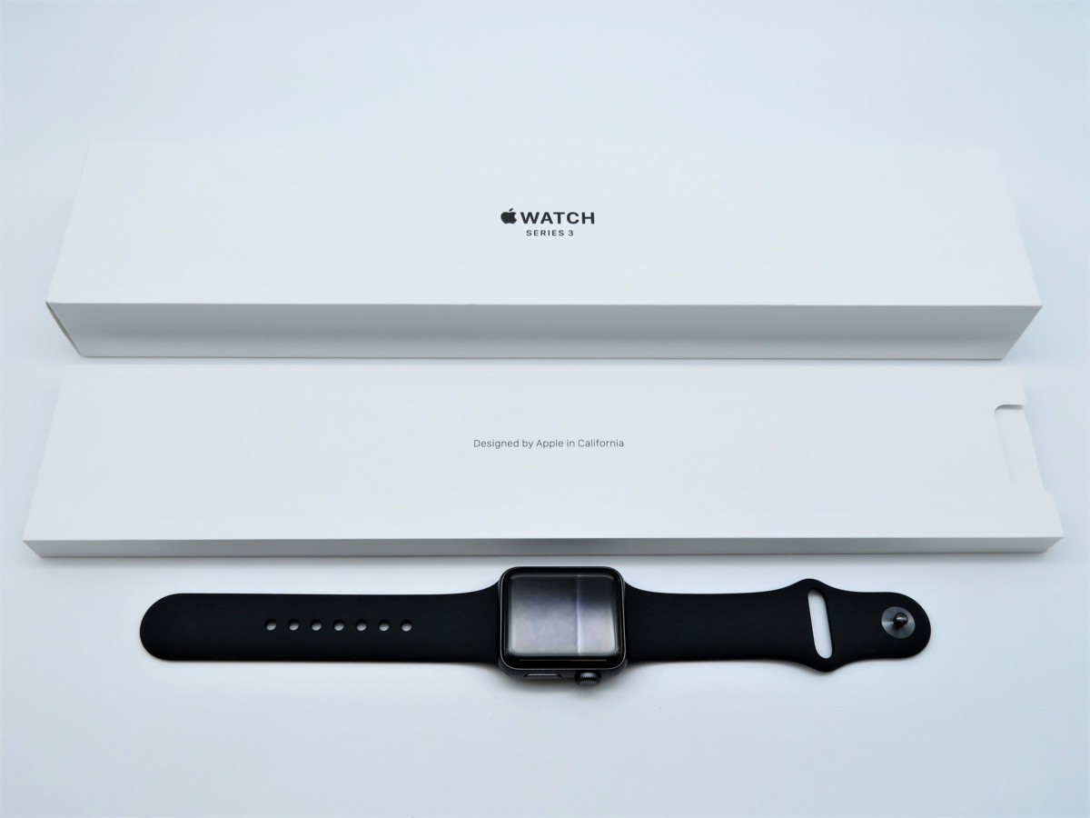 【ジャンク品】HE-586◆Apple Watch series3 MTF02J/A 38mm スペースグレイ アルミニウムケース 中古品