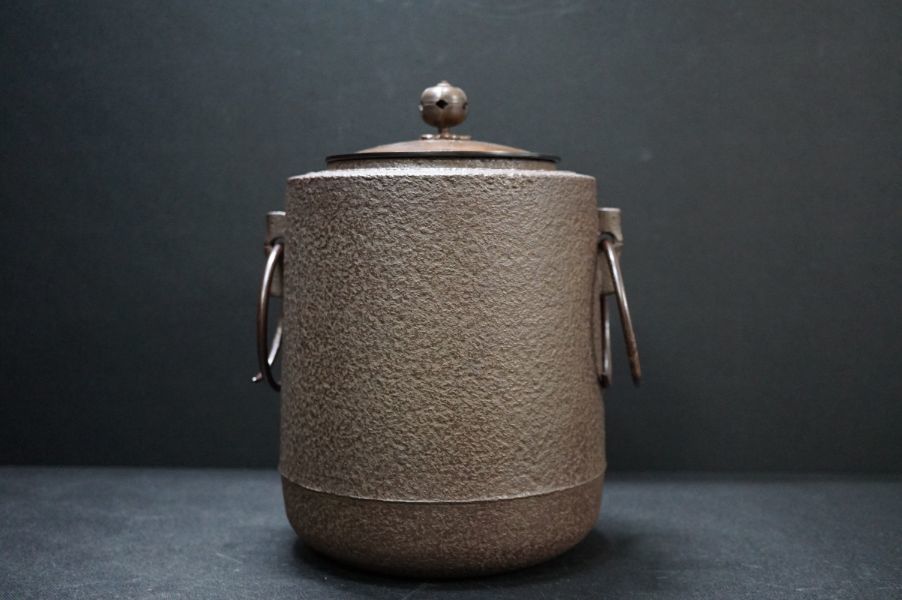 瑞】佐藤浄清作 雲龍釜 共箱 栞 茶道具 佐藤浄清 茶釜 筒釜 釜環 伝統