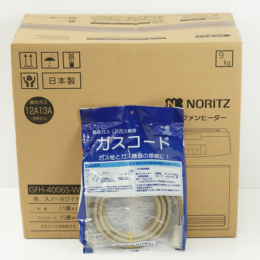 NORITZ ガスファンヒーター GFH-4006S-W5 ガスコード付き NORITZ ガス