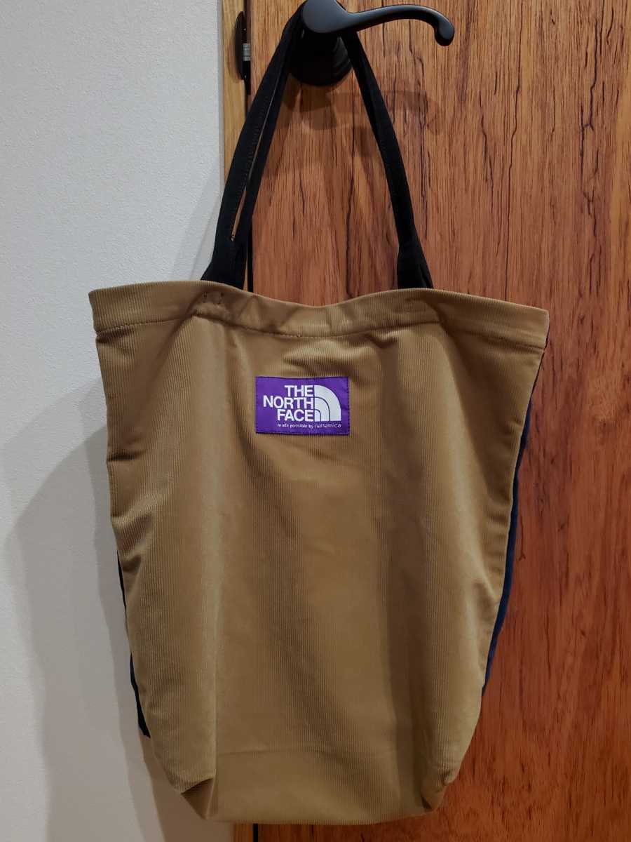 THE NORTH FACE パープルレーベル トートバッグ NN7955N /コーデュロイ ブラウン×ネイビー系 nanamica ノースフェイス 手さげ アウトドア
