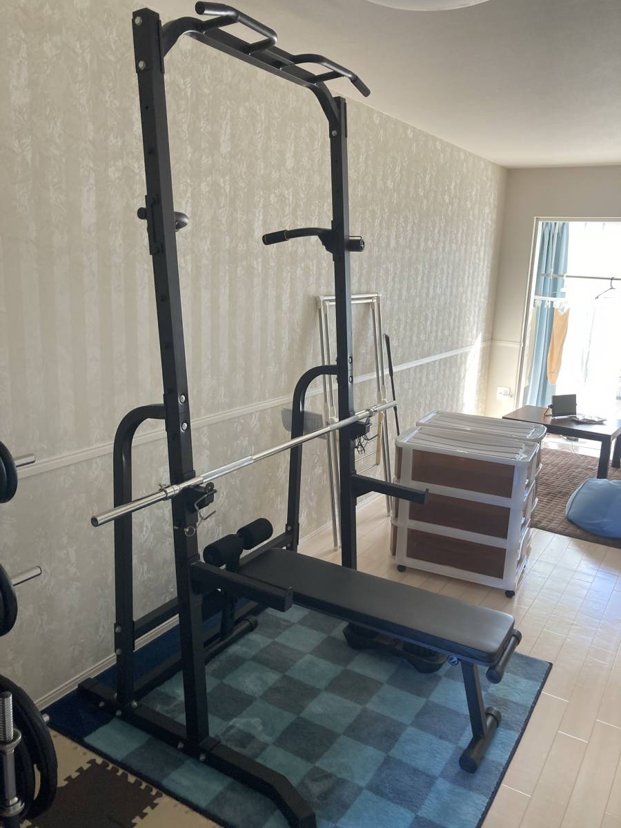 1565 iROTEC アイロテック WASAI ワサイ ハーフラック ベンチセット プレート85kg シャフト ダンベル 千葉県船橋市 手渡し可 分解済み