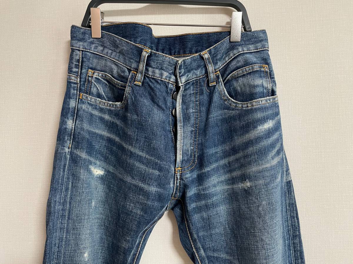 BALMAINHOMMEバルマンオムデニムジーンズ27バイカーレザージャケット