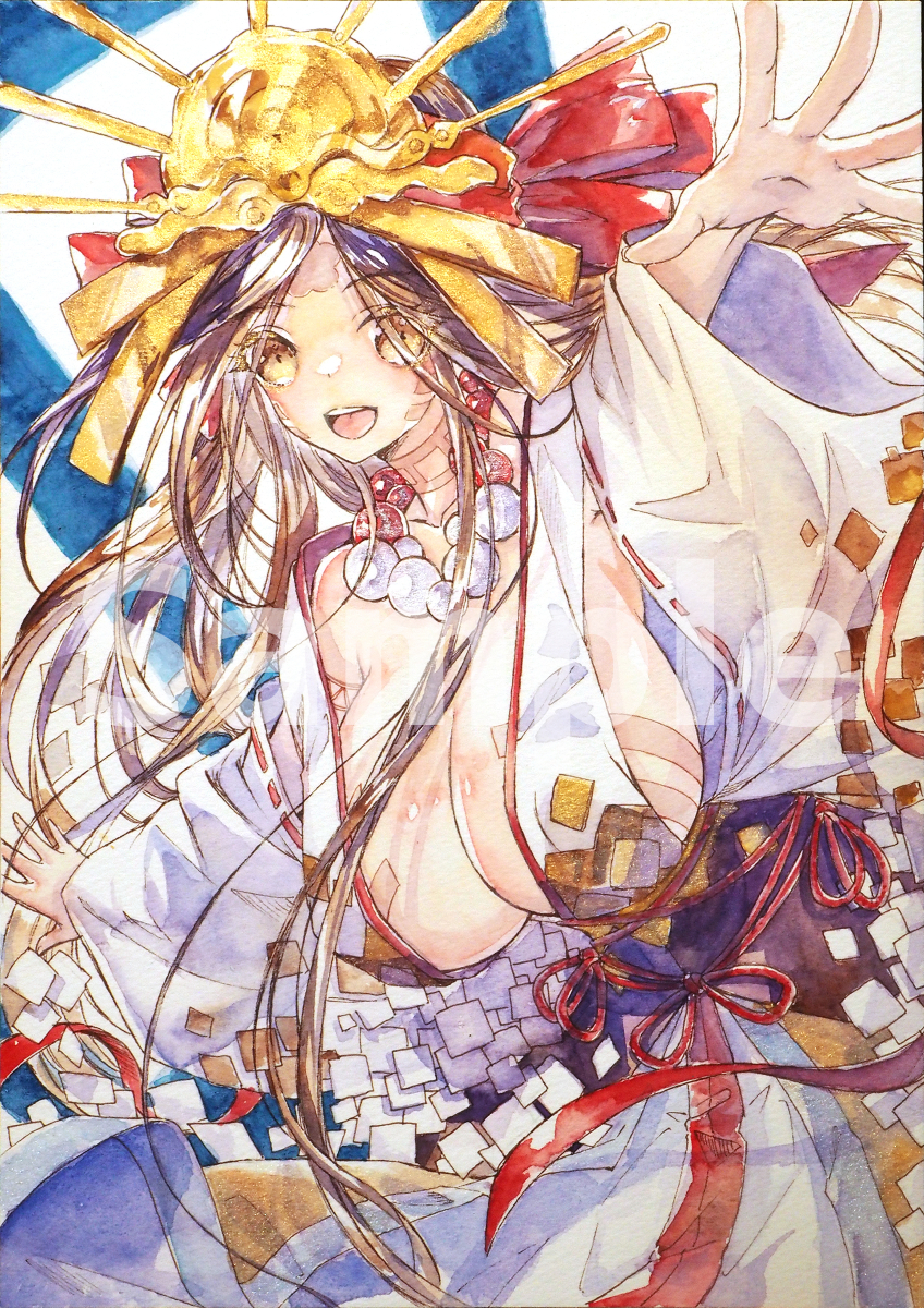 手描きイラスト 同人 Fgo 卑弥呼 ぐだぐだ邪馬台国 透明水彩 原画 手描きイラスト 売買されたオークション情報 Yahooの商品情報をアーカイブ公開 オークファン Aucfan Com