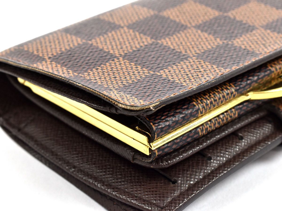 112931☆LOUIS VUITTON ルイヴィトン ダミエ エベヌ ポルトフォイユ 