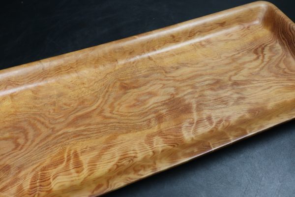 安い，大人気 煎茶道具 肥松 金襴杢 長方盆 煎茶盆 TK143