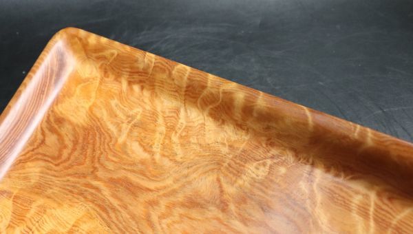 安い，大人気 煎茶道具 肥松 金襴杢 長方盆 煎茶盆 TK143