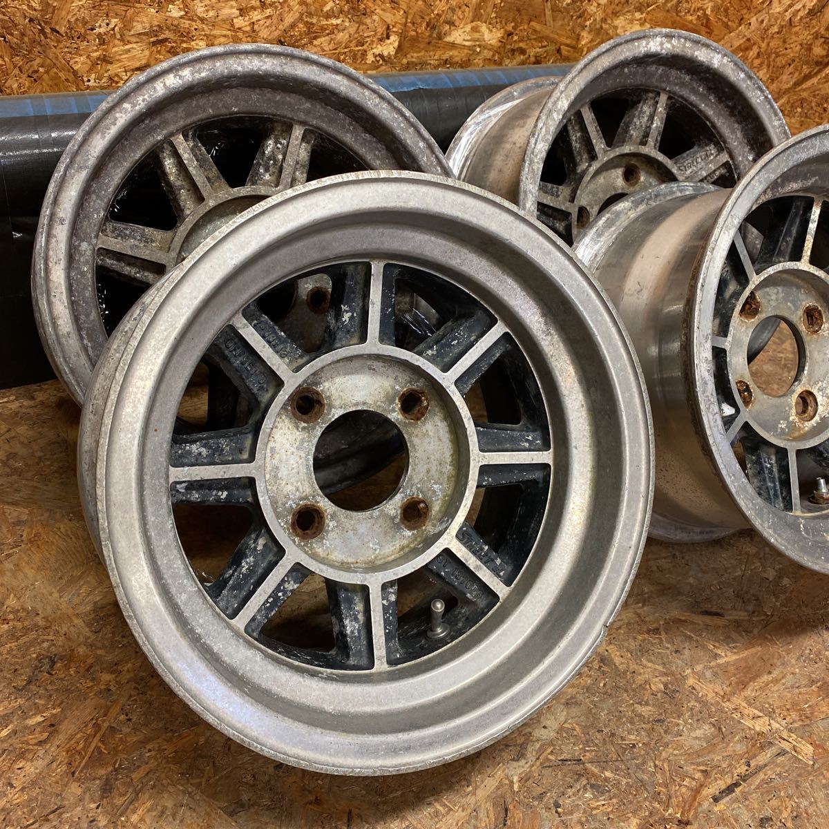 ハヤシレーシング 当時物 15インチ 4本タイヤセット HAYASHI 深リム 