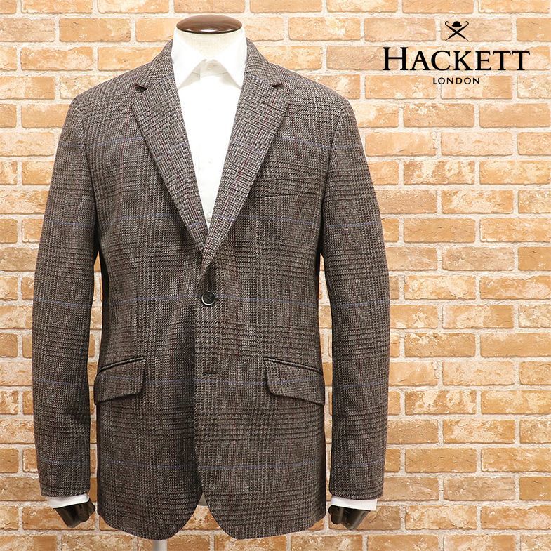 超激得，格安 1円/HACKETT LONDON/44 3L サイズ/ツイード ジャケット HM441886R LOVAT社ウール100％ チェック レトロ 渋い /茶色/ブラウン/df1021/(XLサイズ以上)｜売買されたオークション情報、yahooの商品情報をアーカイ XLサイズ以上