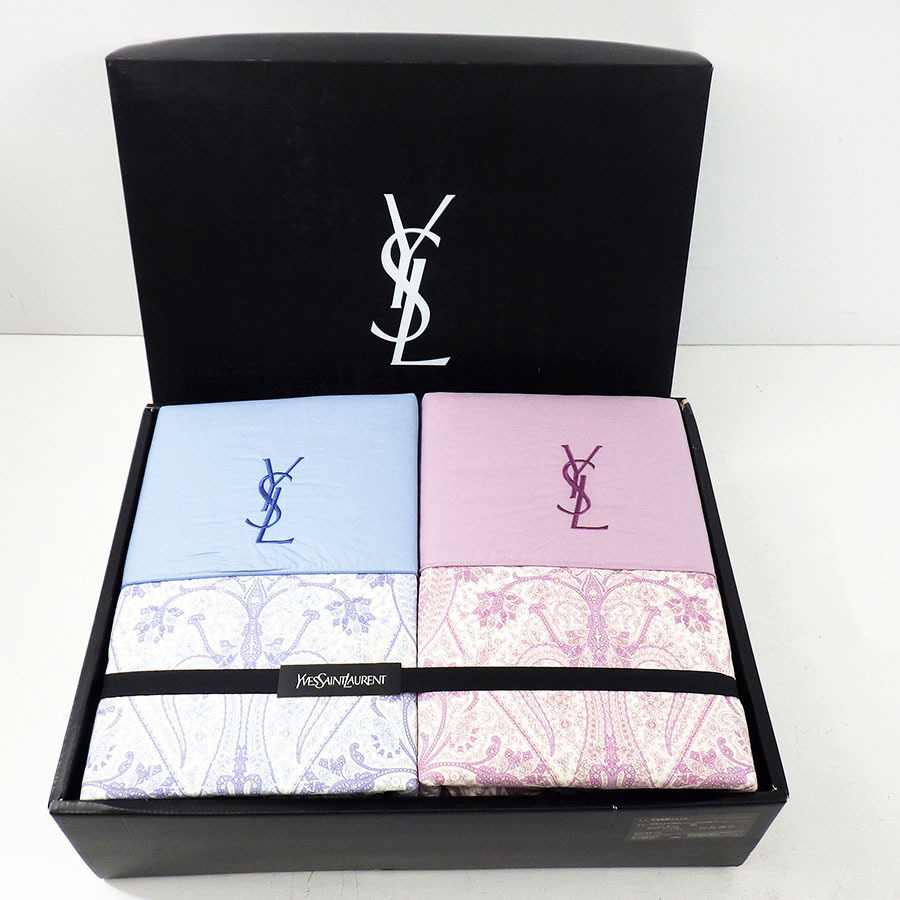 未使用品 イヴサンローラン/YSL◇羽毛肌掛けふとん 2枚入り セット